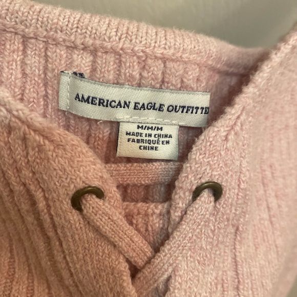 Lace up knit cropped top tank - Picture 2 of 3